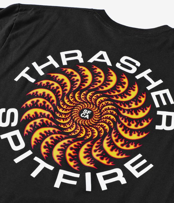 Thrasher x Spitfire Classic Swirl T-Shirt (black)