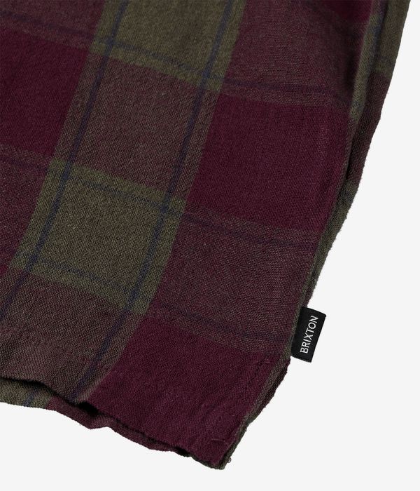 Brixton Cru Linen Blend Shirt (olive surplus port)