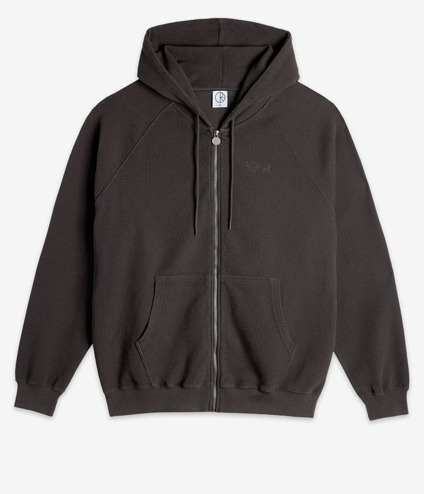 Polar Waffle Zip-Hoodie (dirty black)
