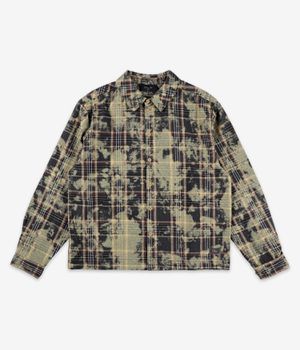 Dime Plaid Flannel Shirt (bleached beige)