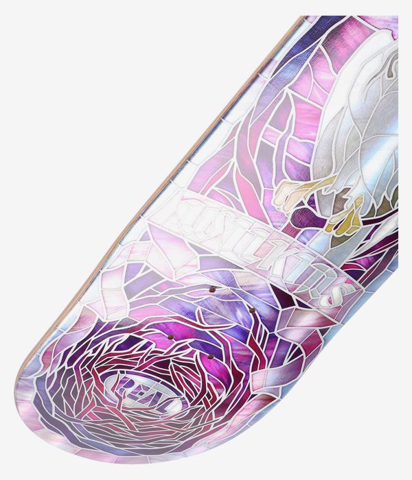 Real Wilkins Cathedral 8.5" Skateboard Deck (purple holographic rainbow)