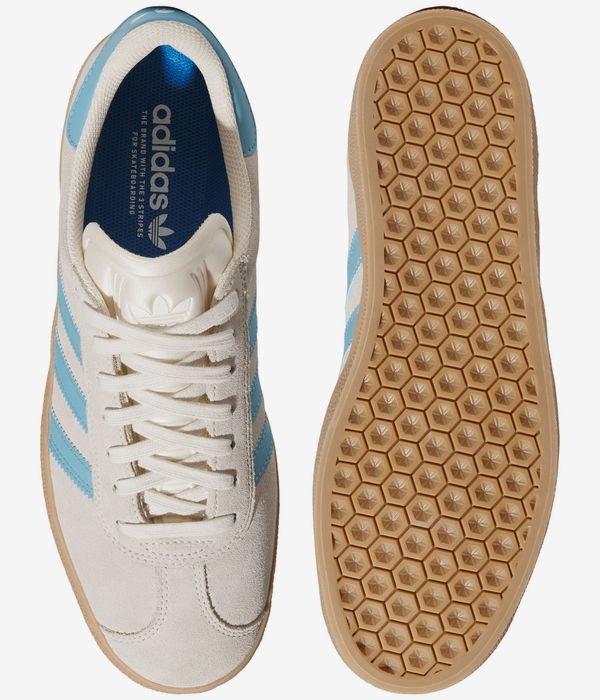 adidas Skateboarding Gazelle ADV Scarpa (wonder white preloved blue)