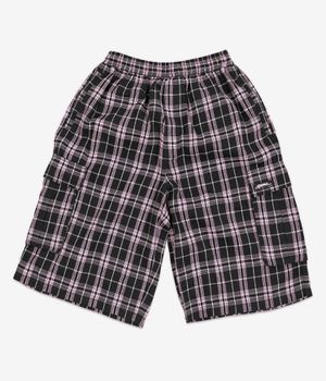 Yardsale Shoreline Plaid Pantaloncini (black pink)