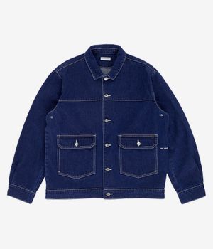 Pop Trading Company Full Button Denim Jacke (rinsed denim)