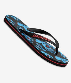 Santa Cruz Screaming Hands Drift Flip Flop Slaps (black blue)
