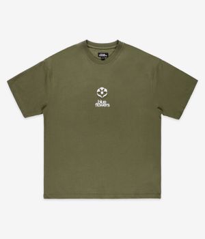 Blue Flowers Flower T-Shirt (earth green)