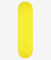 Fucking Awesome Mackey Embossed Photo Shape #1 8.25" Skateboard Deck — full bottom view: solid bright yellow underside with visible mounting holes, no graphics or text. Clean studio image; white background.