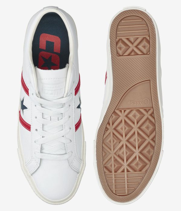 Converse CONS One Star Academy Pro Leather Shoes (white red blue)