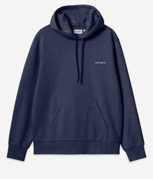 Carhartt WIP Script Embroidery Hoodie (air force blue white)