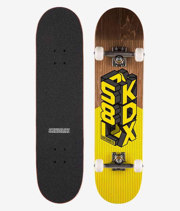 skatedeluxe Cubix 7.75" Complete-Board (yellow)