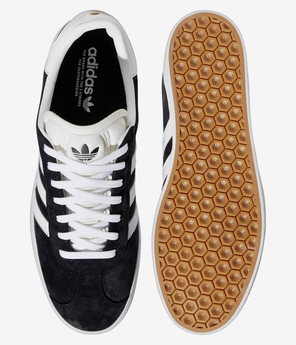 adidas Skateboarding Gazelle ADV Shoes (core black white gold melange)