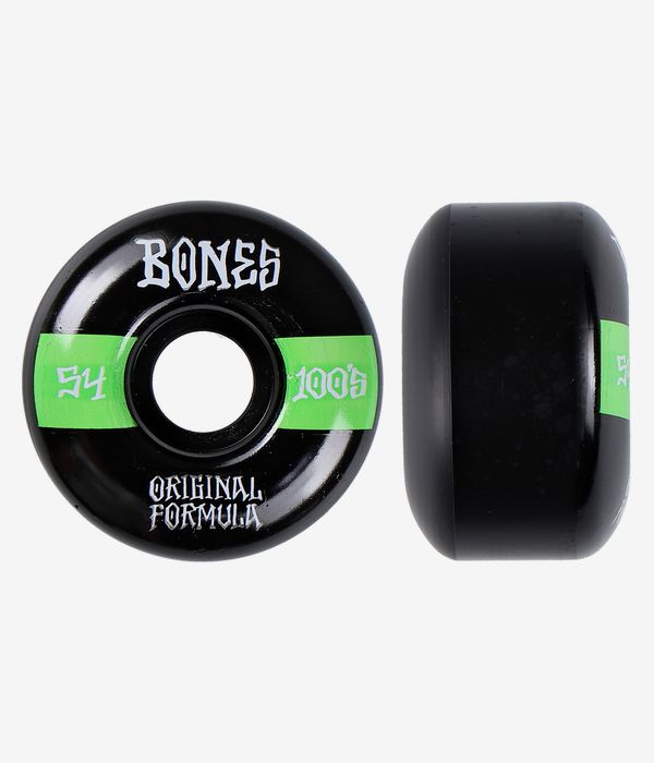 Bones 100's-OG #19 V4 Roues (black green) 54mm 100A 4 Pack
