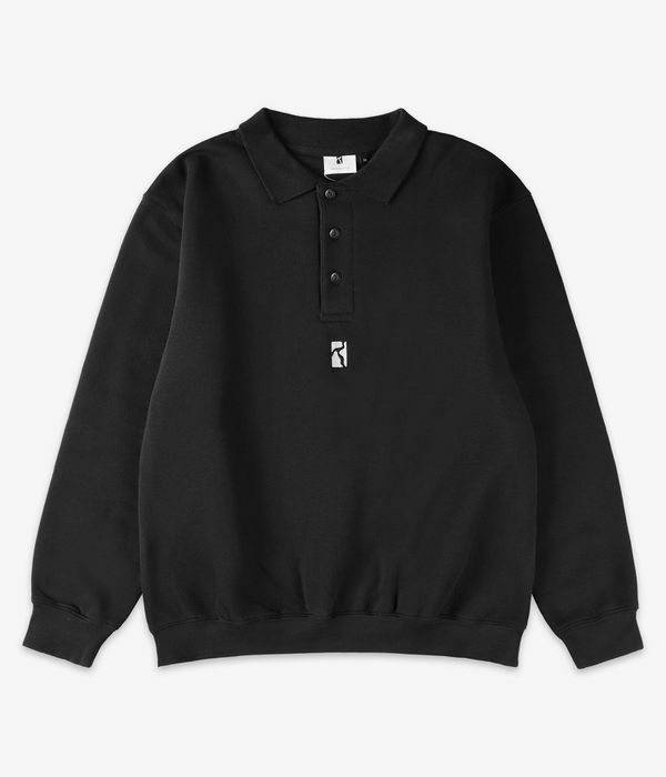Poetic Collective Spray Heavy Polo Sweatshirt (black)