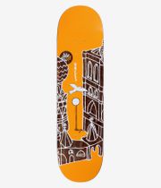 Magenta Leo Valls Buildings 8.25" Skateboard Deck (orange brown)