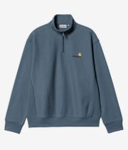Carhartt WIP American Script Half Zip Sweater (office blue)