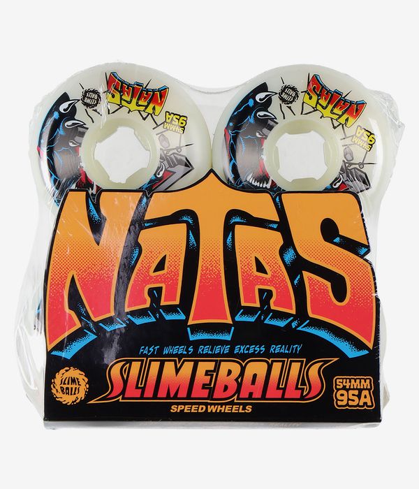Santa Cruz Natas Reissue Hardline Slime Balls Wheels (white) 54 mm 95A 4 Pack