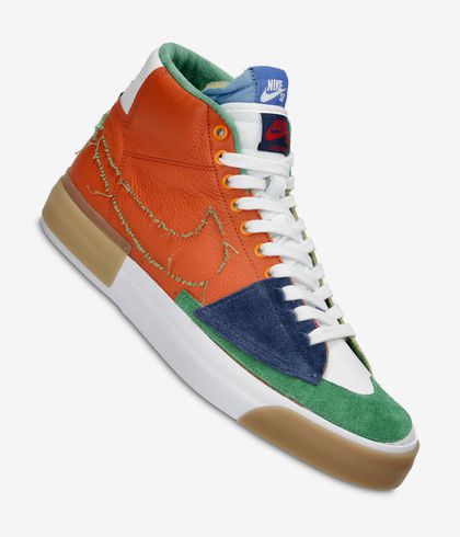 Nike Sb Zoom Blazer Mid Edge Shoes Safety Orange Lucky Green Buy At Skatedeluxe