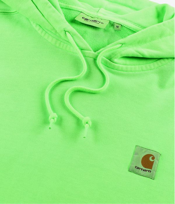 Carhartt WIP Industry sweat à capuche (lumo green black garment dyed)