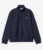 Carhartt WIP American Script Half Zip Sweatshirt (deep night)