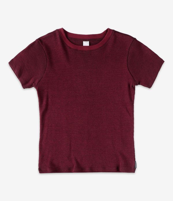 Iriedaily 2 Tone Rib T-Shirt women (black red)