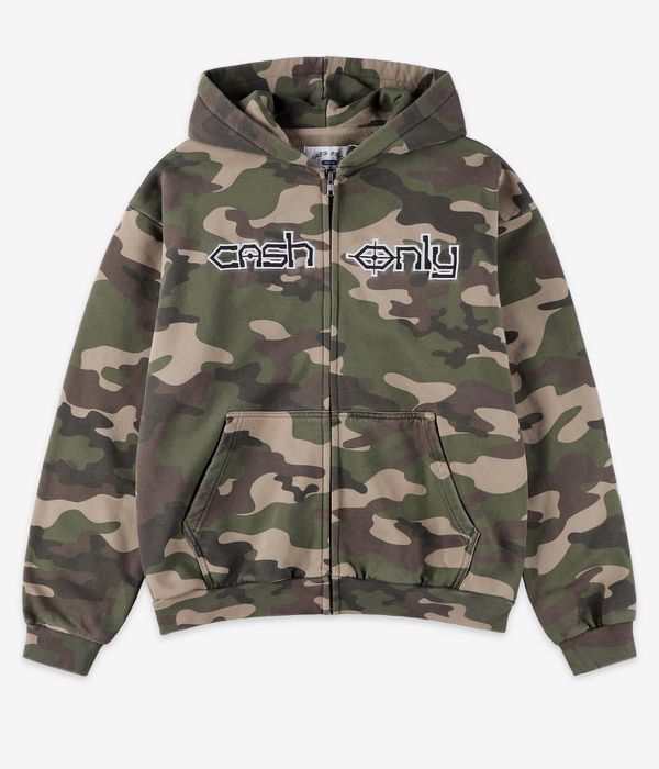 Cash Only Protocol Zip-Hoodie (washed camo)