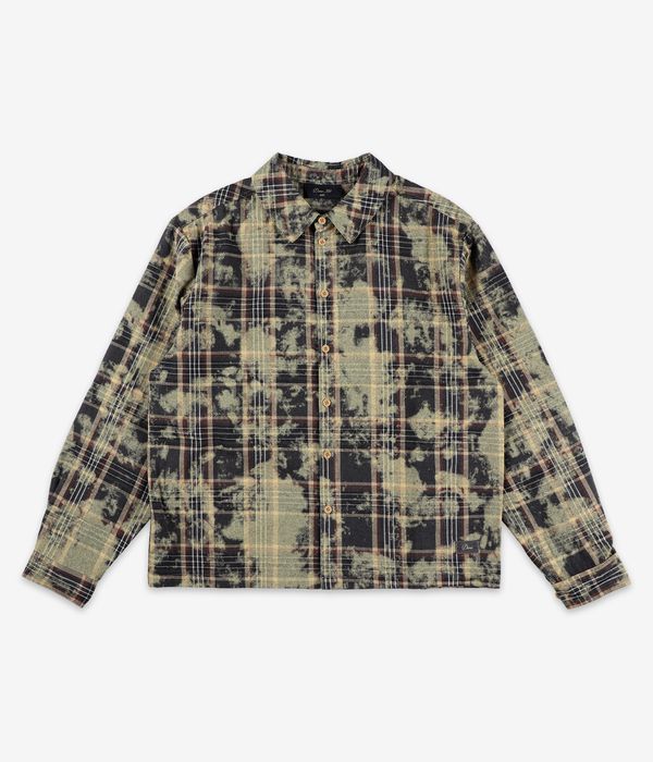 Dime Plaid Flannel Shirt (bleached beige)