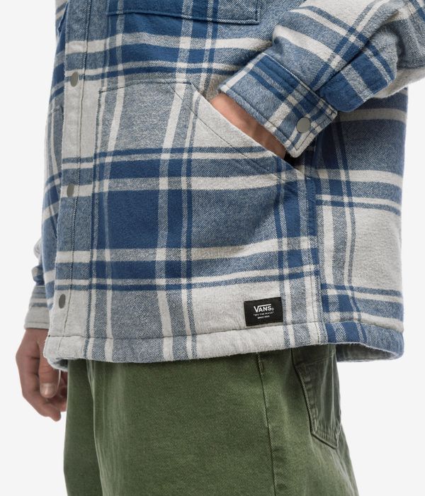 Vans Piedmont Plaid Shacket Jacket (oatmeal heather true navy)