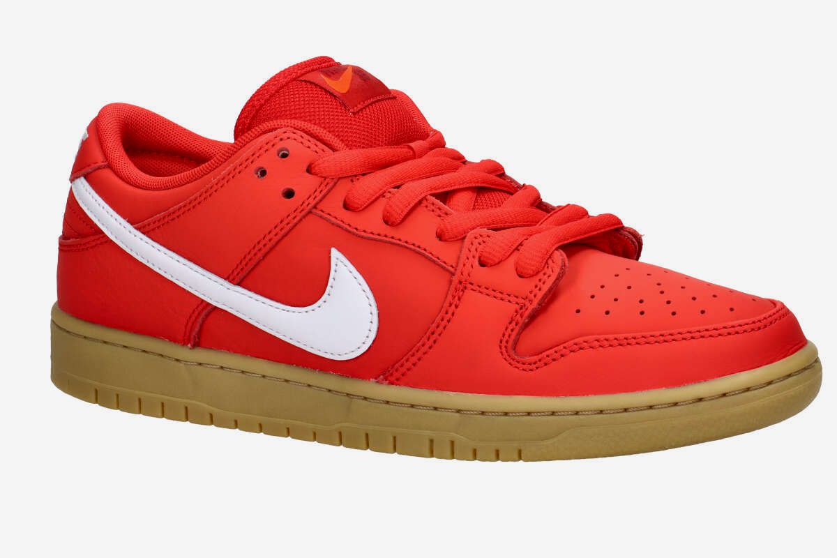 Nike SB Dunk Low Pro Iso Shoes (university red gum)