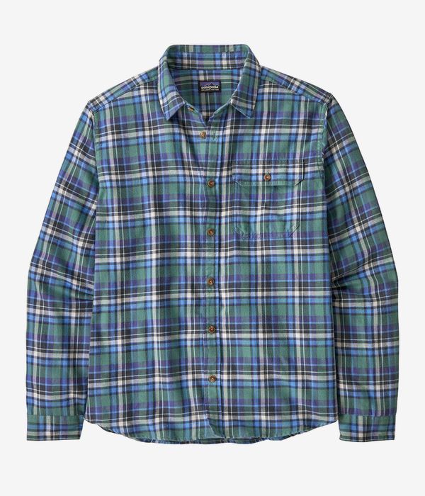 Patagonia Lighweight Fjord Flannel Shirt (nature walk smolder blue)