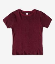 Iriedaily 2 Tone Rib T-Shirt women (black red)
