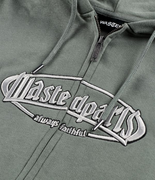Wasted Paris Yard Boxy Zip-Hoodie (loden green)