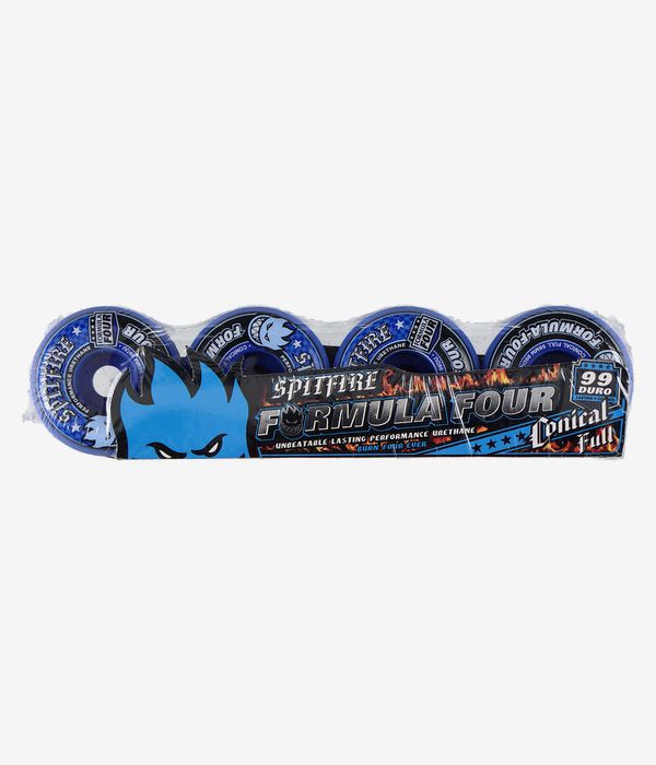 Spitfire Formula Four Conical Full Wheels (blue) 56 mm 99A 4 Pack