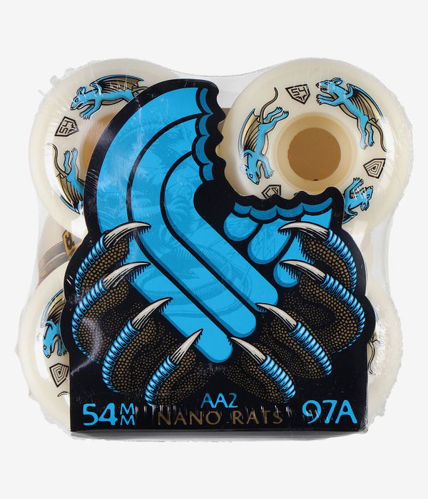 Powell-Peralta Dragons Nano Rat AA2 Asymmetrical Wide Ride Wielen (offwhite) 54 mm 97A 4 Pack