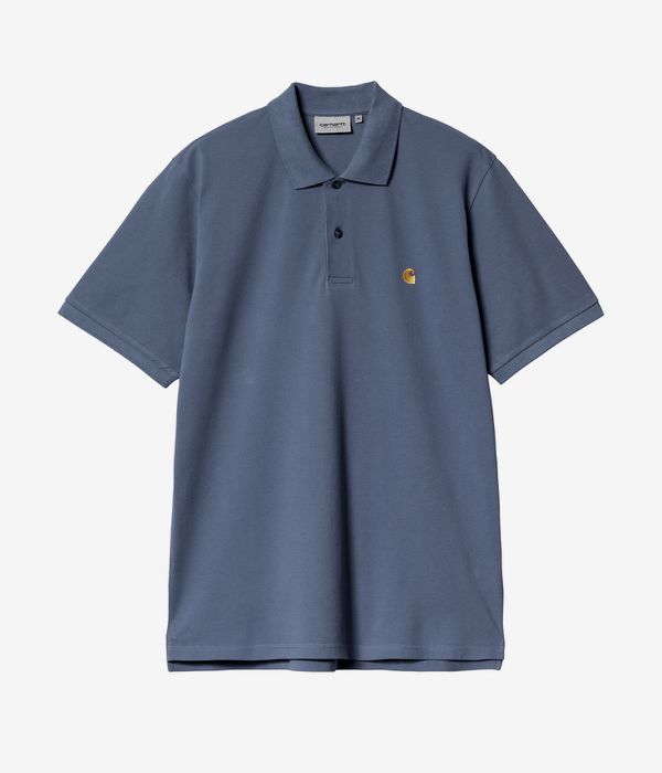 Carhartt WIP Chase Puque Polo-Shirt (dusky blue gold)