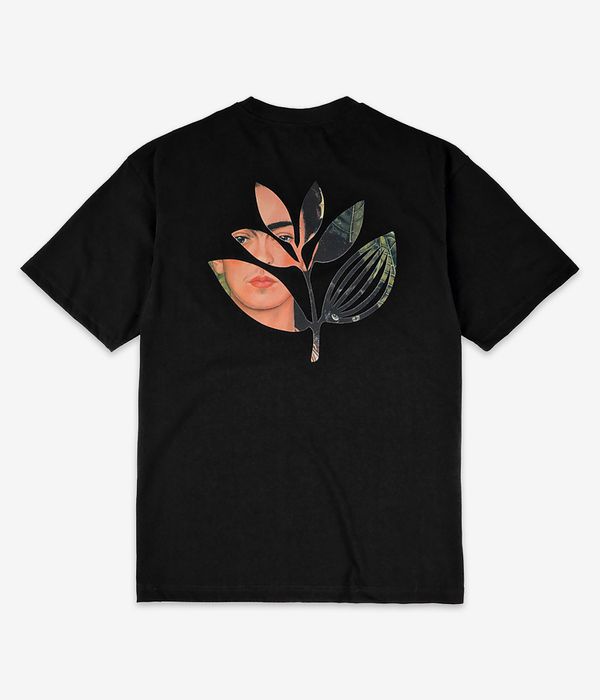 Magenta Frida Plant T-Shirt (black)