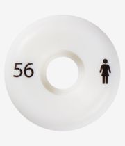 Girl Sans Conical Rouedas (white red) 56mm 99A Pack de 4