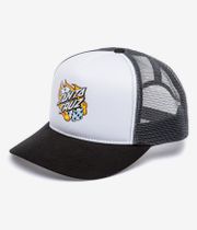 Santa Cruz Flaming Dice Dot Meshback Cap (white grey)