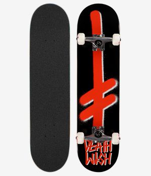 Deathwish Gang Logo 7.75" Complete-Skateboard (black red)
