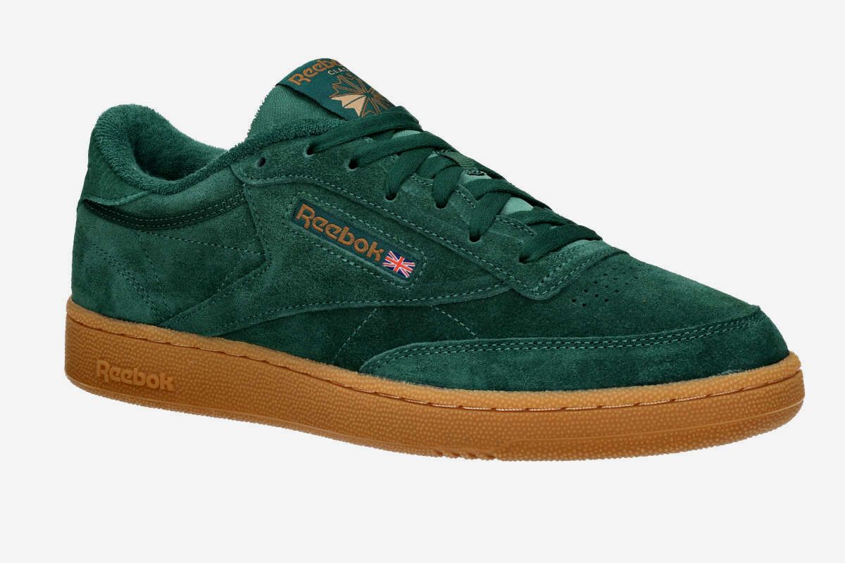 Shop Reebok Club C 85 Shoes (green brown gum) skatedeluxe