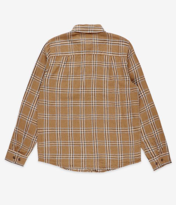Brixton Charter Linen Blend Camicia (washed cooper whitecap plaid)
