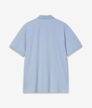 Carhartt WIP Script Garment Wash Polo-Shirt (blue fog white)
