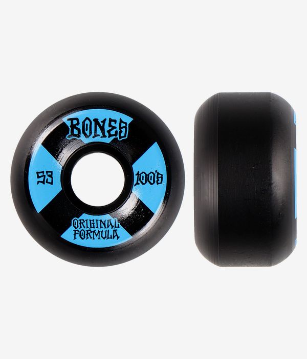 Bones 100's-OG #4 V5 Ruote (black blue) 53mm 100A pacco da 4