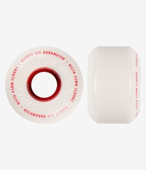 Ricta Clouds Rouedas (white red) 53mm 86A Pack de 4