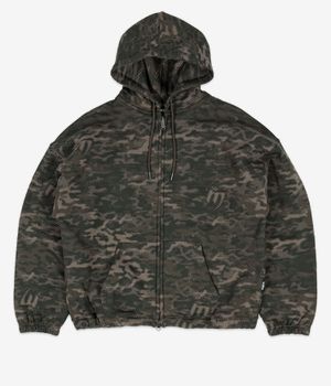 Wasted Paris Digicamo Boxy Zip-Sweatshirt avec capuchon (camo lichen green)