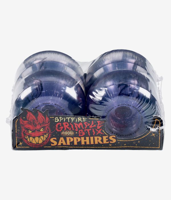 Spitfire x Grimple Stix Grimple Dust Sapphires Radial Wheels (clear silver glitter) 56 mm 90A 4 Pack