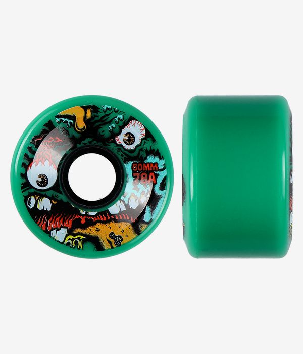 Santa Cruz Roskopp Face Two Reissue OG Slime Balls Wheels (slime green) 60 mm 78A 4 Pack