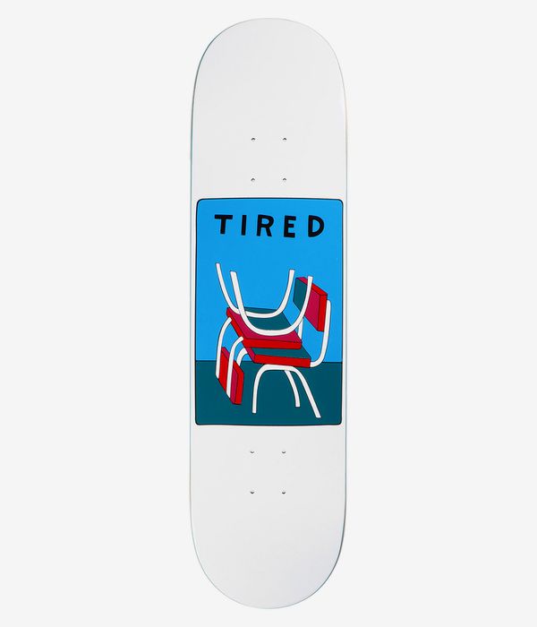 Tired Skateboards Seats 8.125" Skateboard Deck (white)