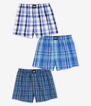 Lousy Livin Organic Check Boxershorts (port blue) 3er Pack