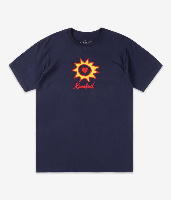 Krooked Sun Heart T-Shirt (true navy)