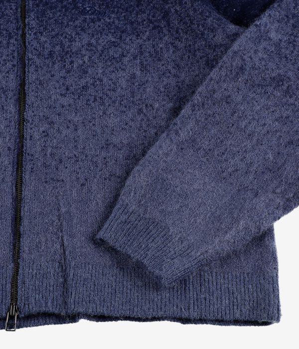 Dime Mohair Double Zip Knit Jacket (midnight blue)